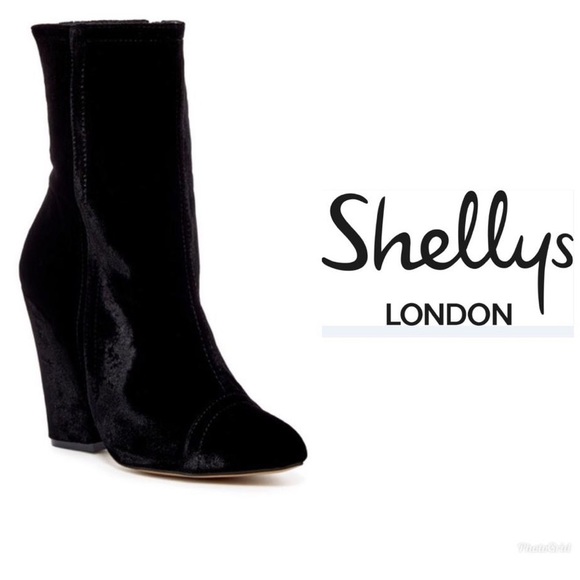 Shelly London Tater Velvet Side Zip Bootie - Picture 1 of 8